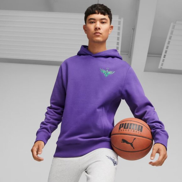 Puma x LaMelo Ball Toxic Purple Green Basketball Hoodie Men's Size XL - Picture 1 of 16